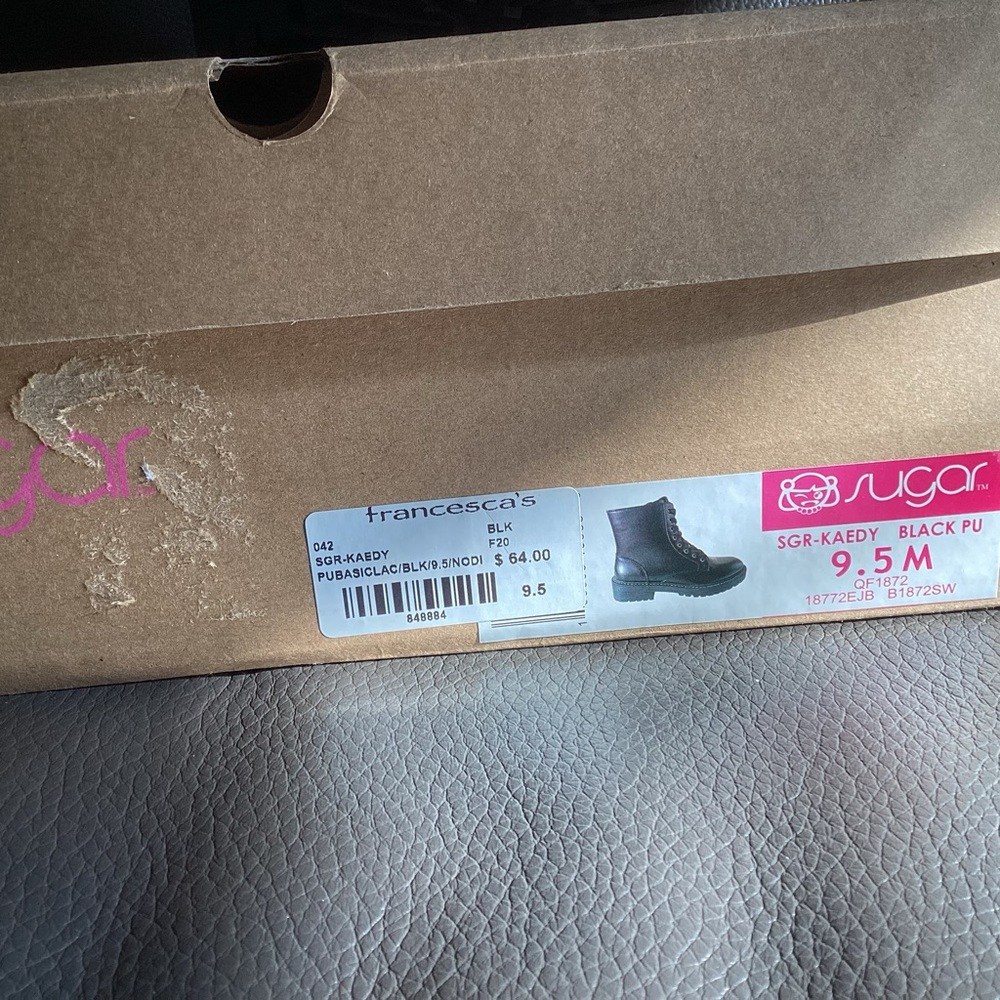 Sugar Francesca’s Black Combat boots size 9.5 - Picture 8 of 8